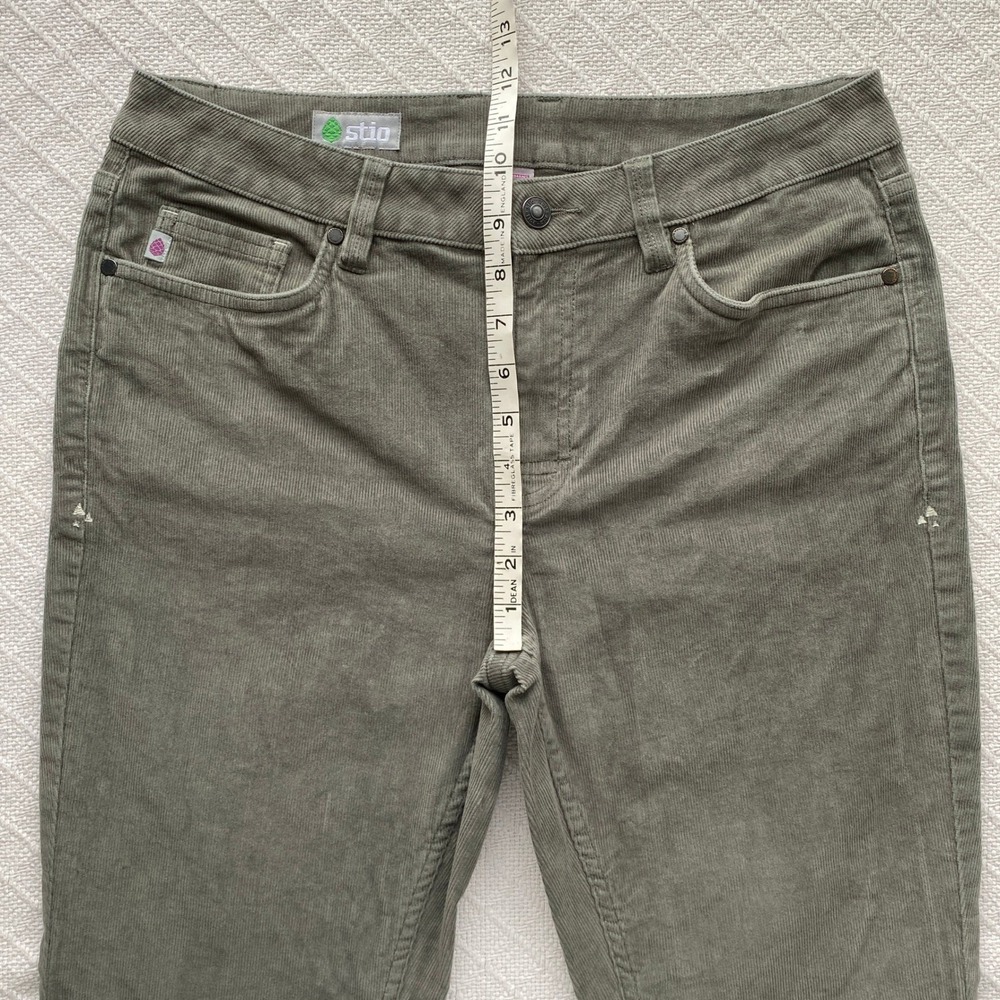 Stio Rivet Corduroy Pants Sage Green Gray Womens 10 Short Outdoor Hiking Camping - Picture 12 of 13